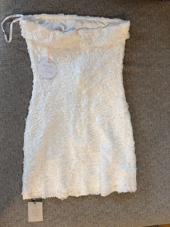 REVOLVE White Floral Strapless Mini Dress - Picture 2 of 4